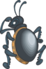 Beetle Looking Over Shoulder Clip Art